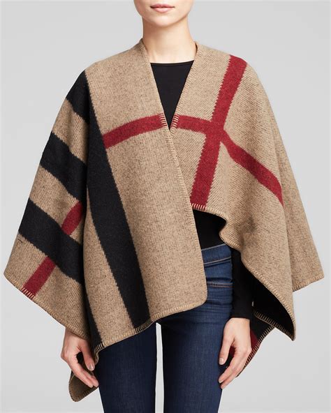 burberry check cape